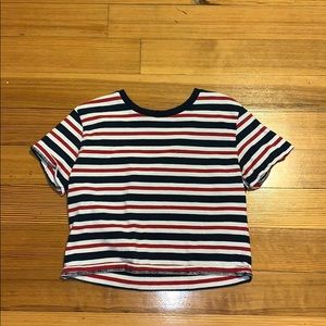 brandy melville striped crop top